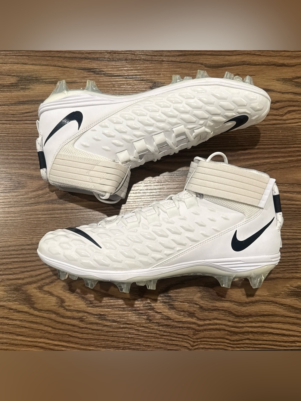 Size 15 Nike Force Savage Pro 2 White Football Cleats AH4000-100 NEW
